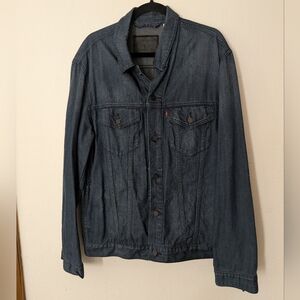 Levi’s Trucker Denim Jacket Men’s Size XL Blue Dark Denim Pre Owned